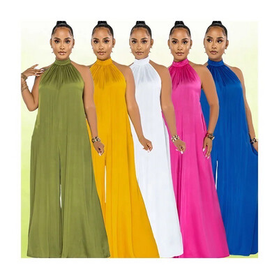 Leaf Green Backless Jumpsuit (Tall Fashion)