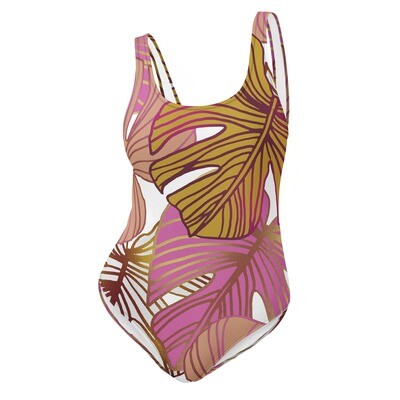 Tropical Pink One-Piece Swimsuit