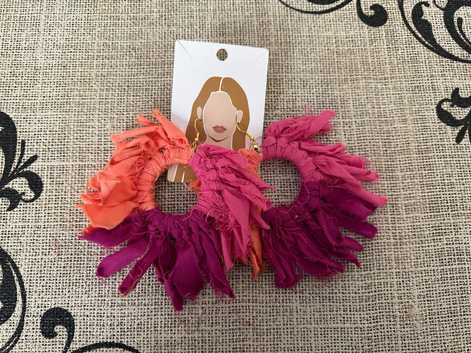Melon Pink Distressed Dreamcatchers