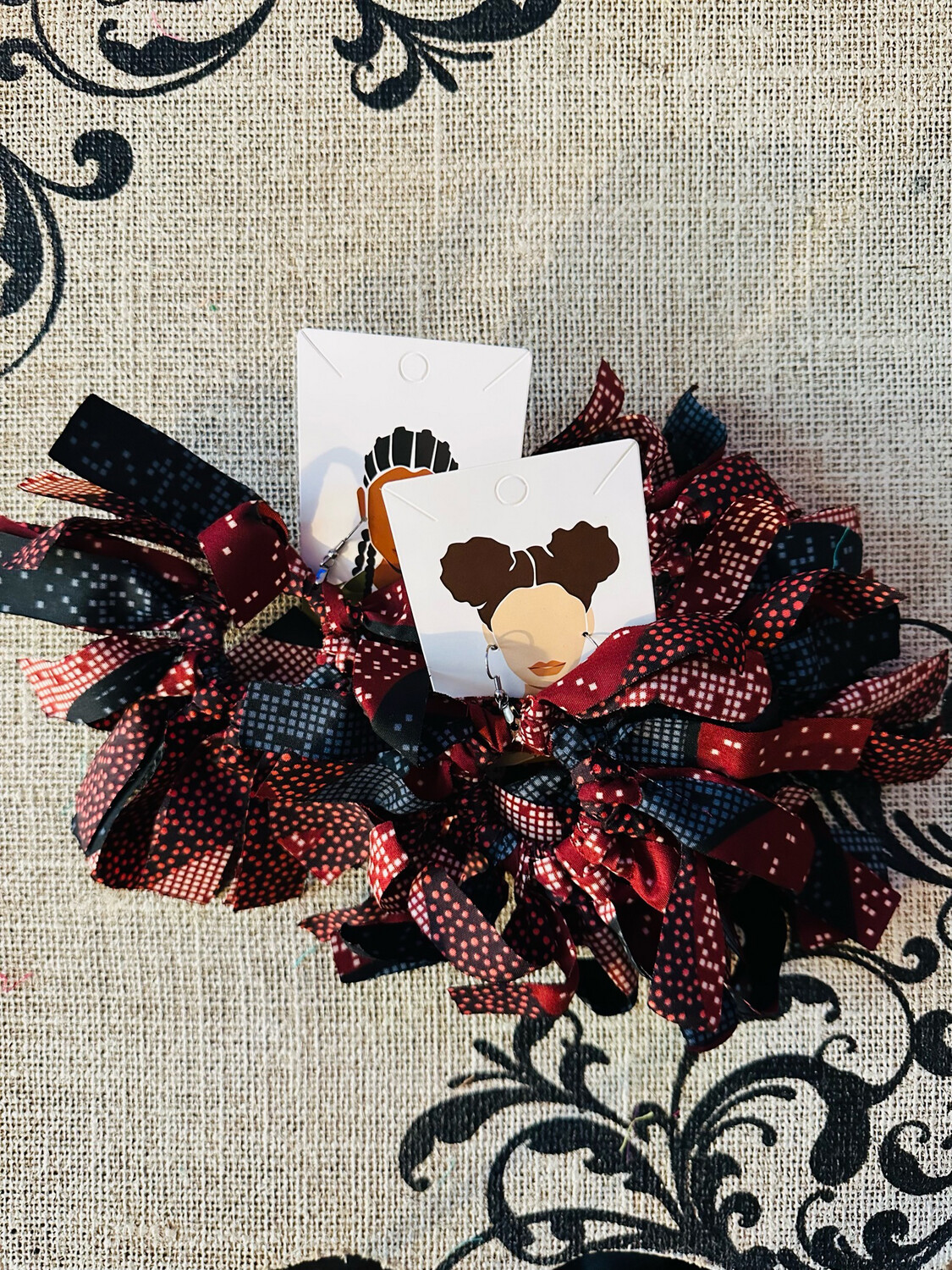 Burgundy Afrofringe (handmade)