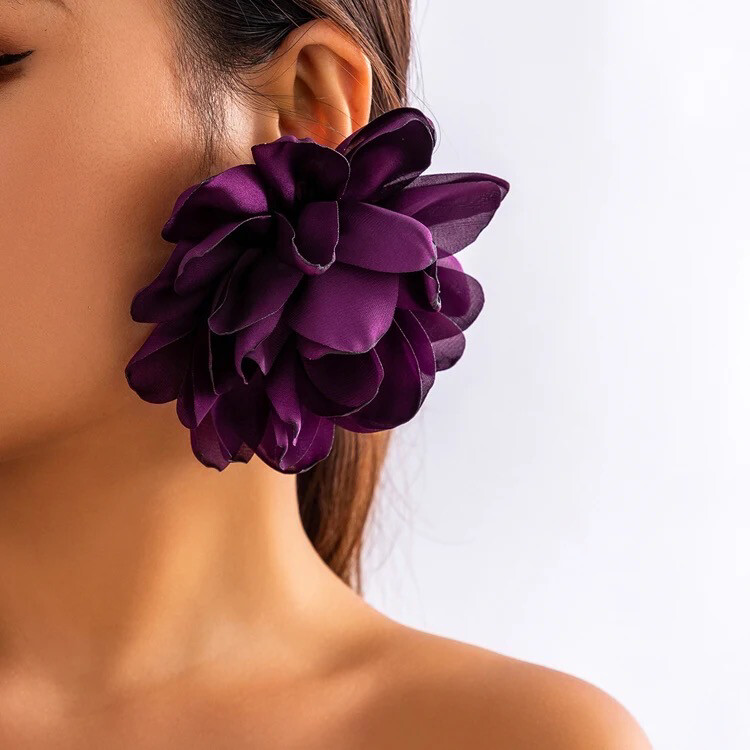 Grape Floral Earrings