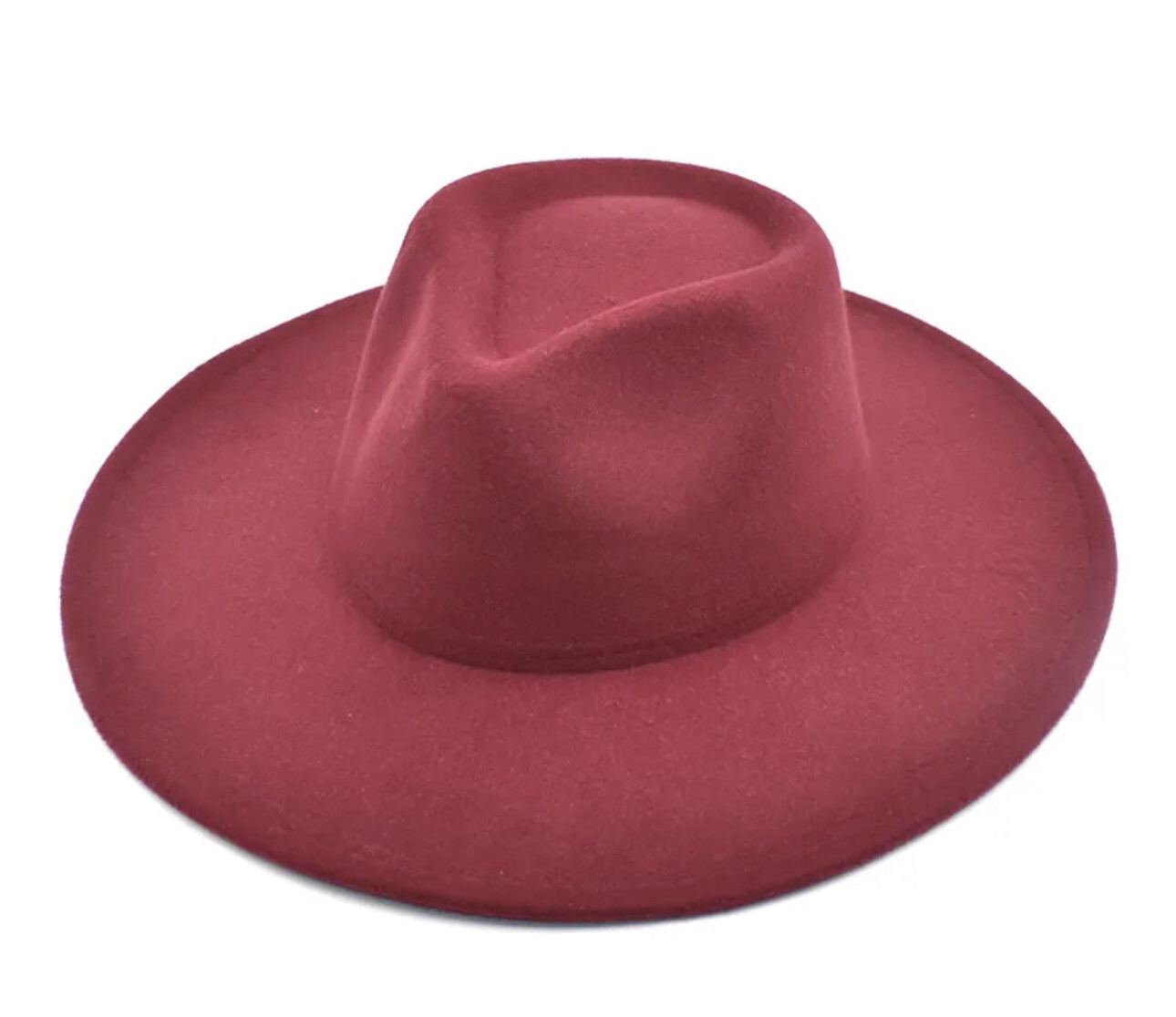 Berry Wine Wide Brim Fedora