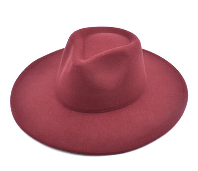 Berry Wine Wide Brim Fedora