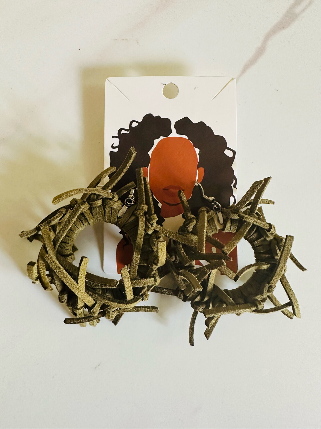 Olive Twisted Leather ( Handmade)