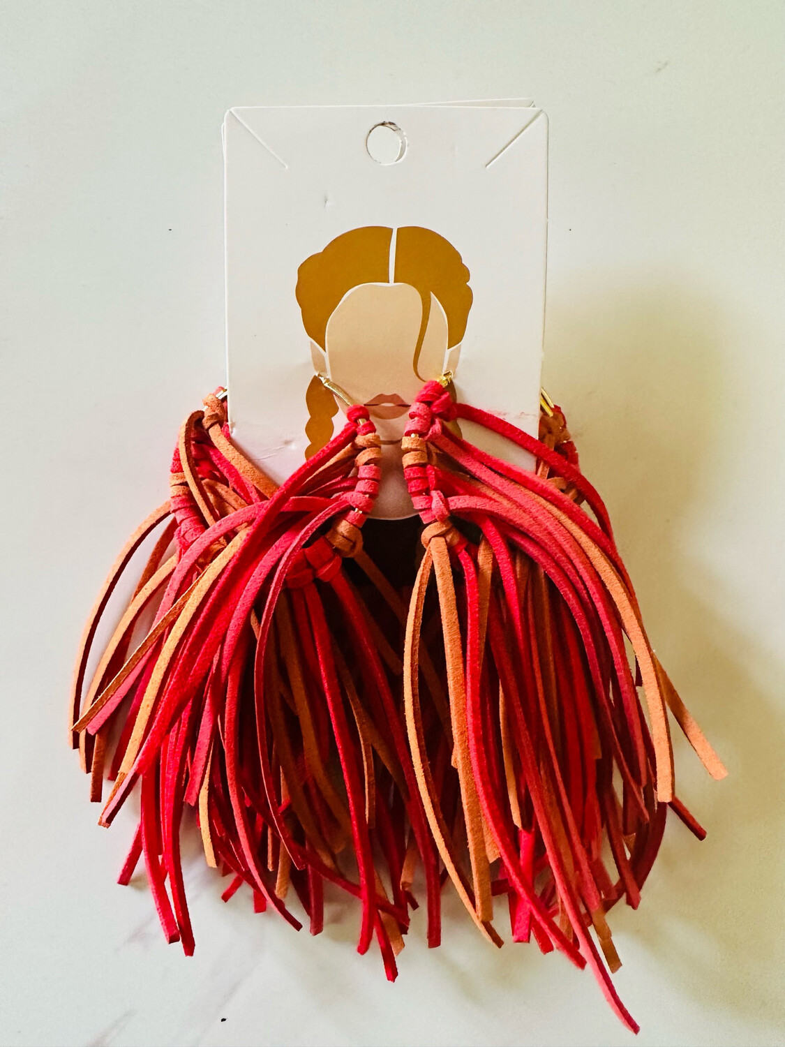 Candyland Twisted Leather Fringe ( Handmade)
