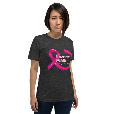 Pink for Auntie Unisex t-shirt