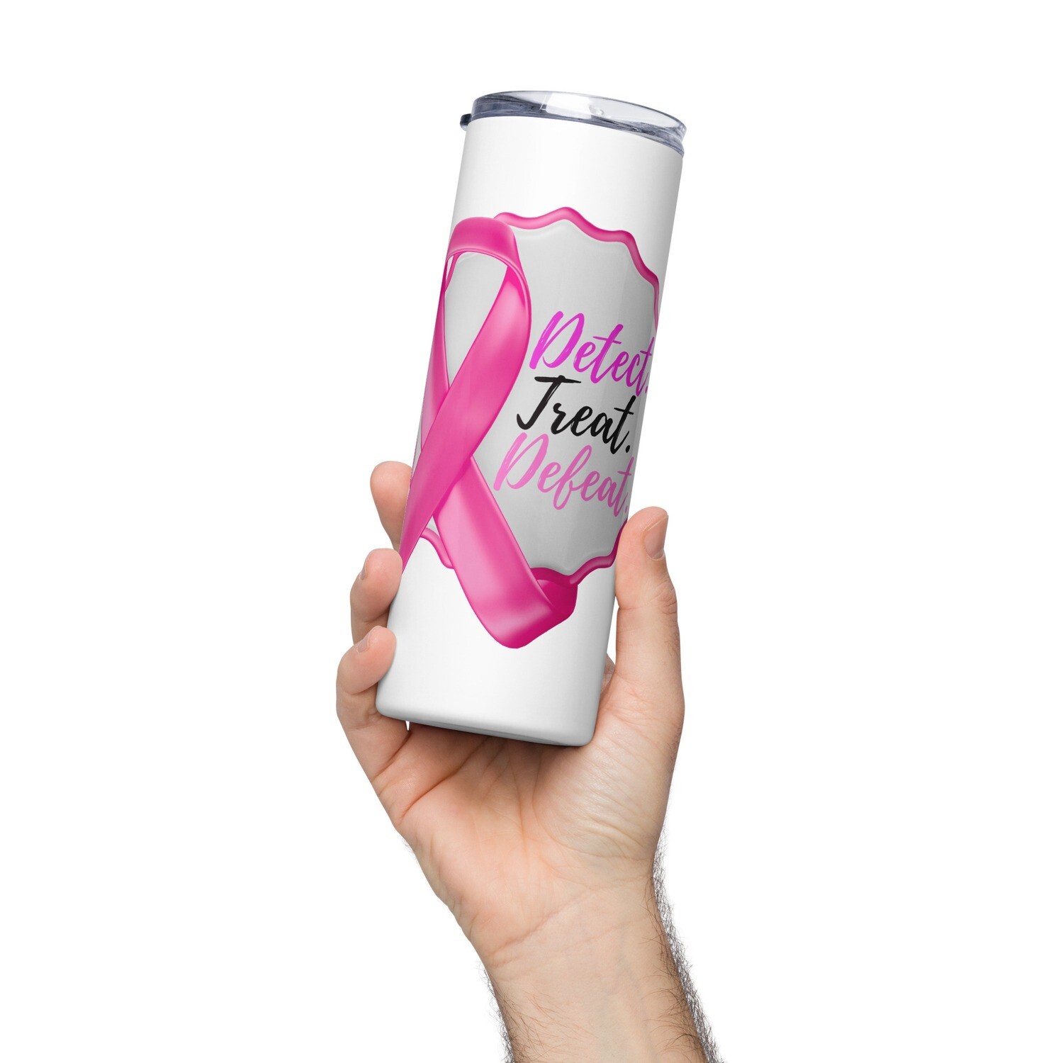 DETECT TREAT DEFEAT Stainless steel tumbler