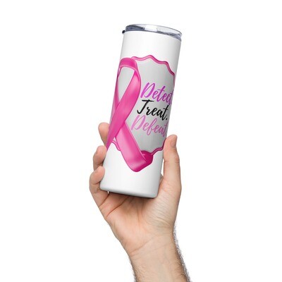 DETECT TREAT DEFEAT Stainless steel tumbler