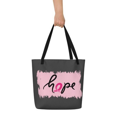 HOPE All-Over Print Large Tote Bag