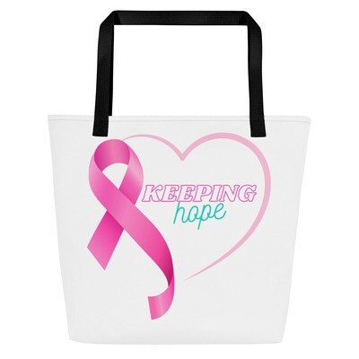 KEEPING HOPE All-Over Print Large Tote Bag