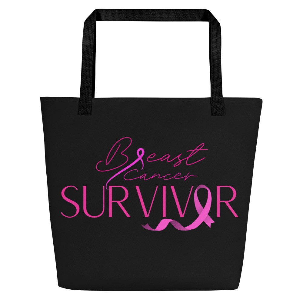 SURVIVOR All-Over Print Large Tote Bag