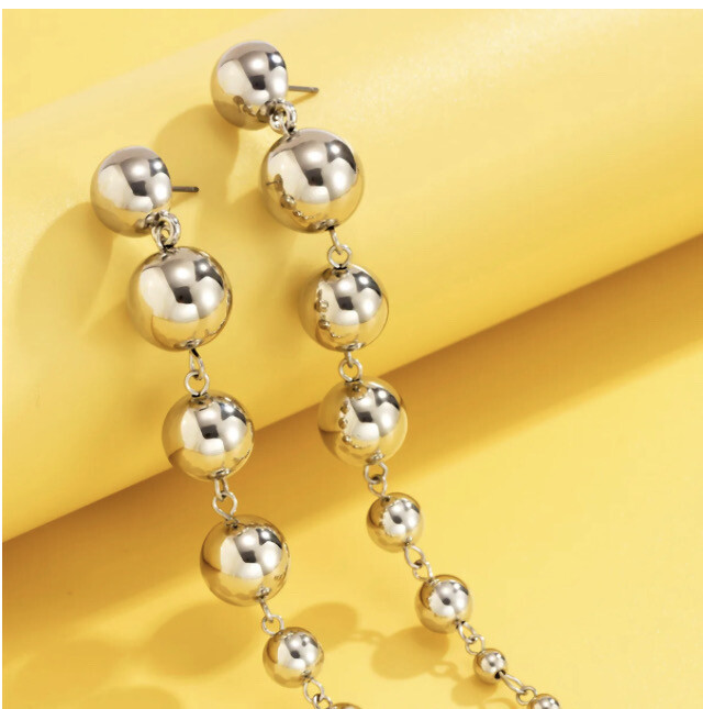 Silver Drop Earrings