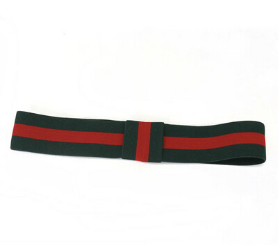 Red and Green Stripe Hat Band