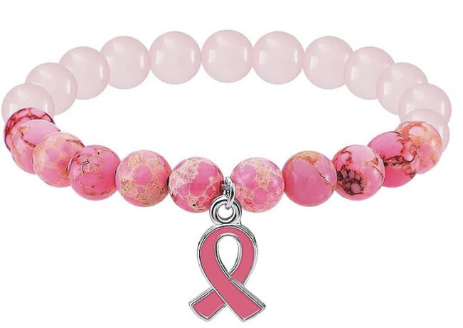 Breast Cancer Natural Stone Bracelet