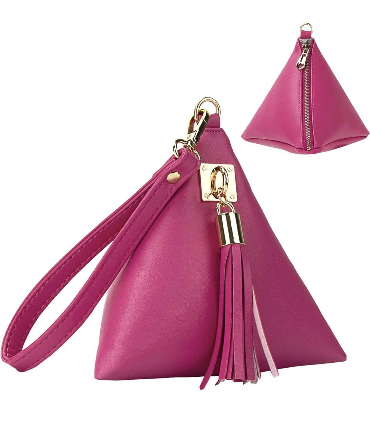 Pink Pyramid Wristlet