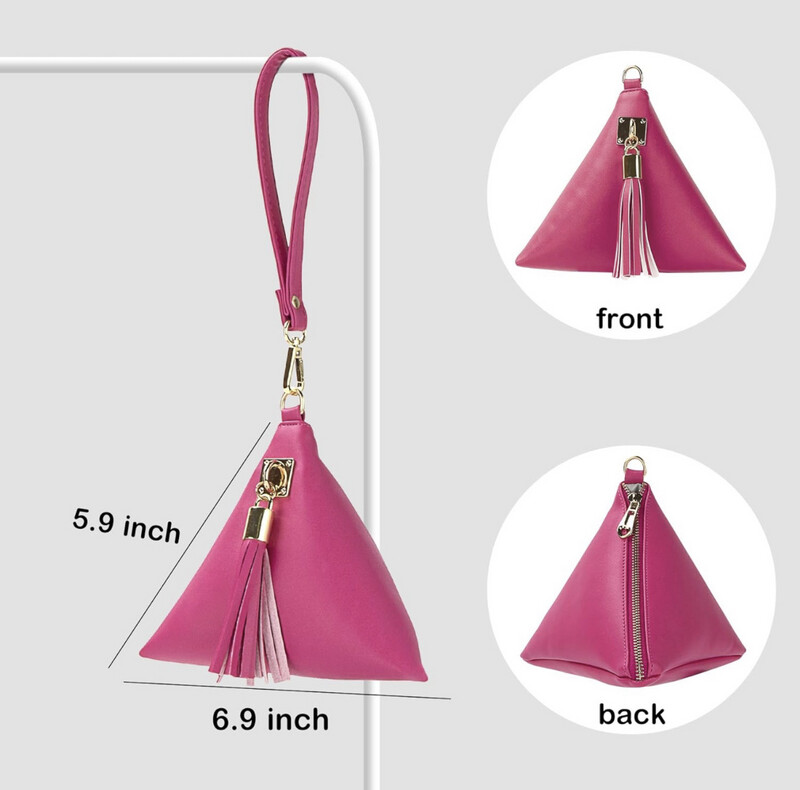 Pink Pyramid Wristlet