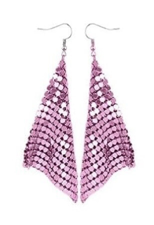 Lavender Metal Drop Earrings