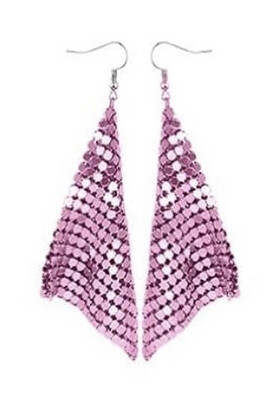 Lavender Metal Drop Earrings