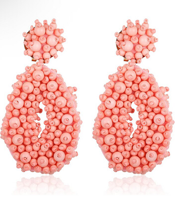 Baby Pink Bohemian Earrings