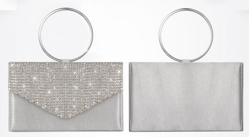 Silver Rhinestone Handbag