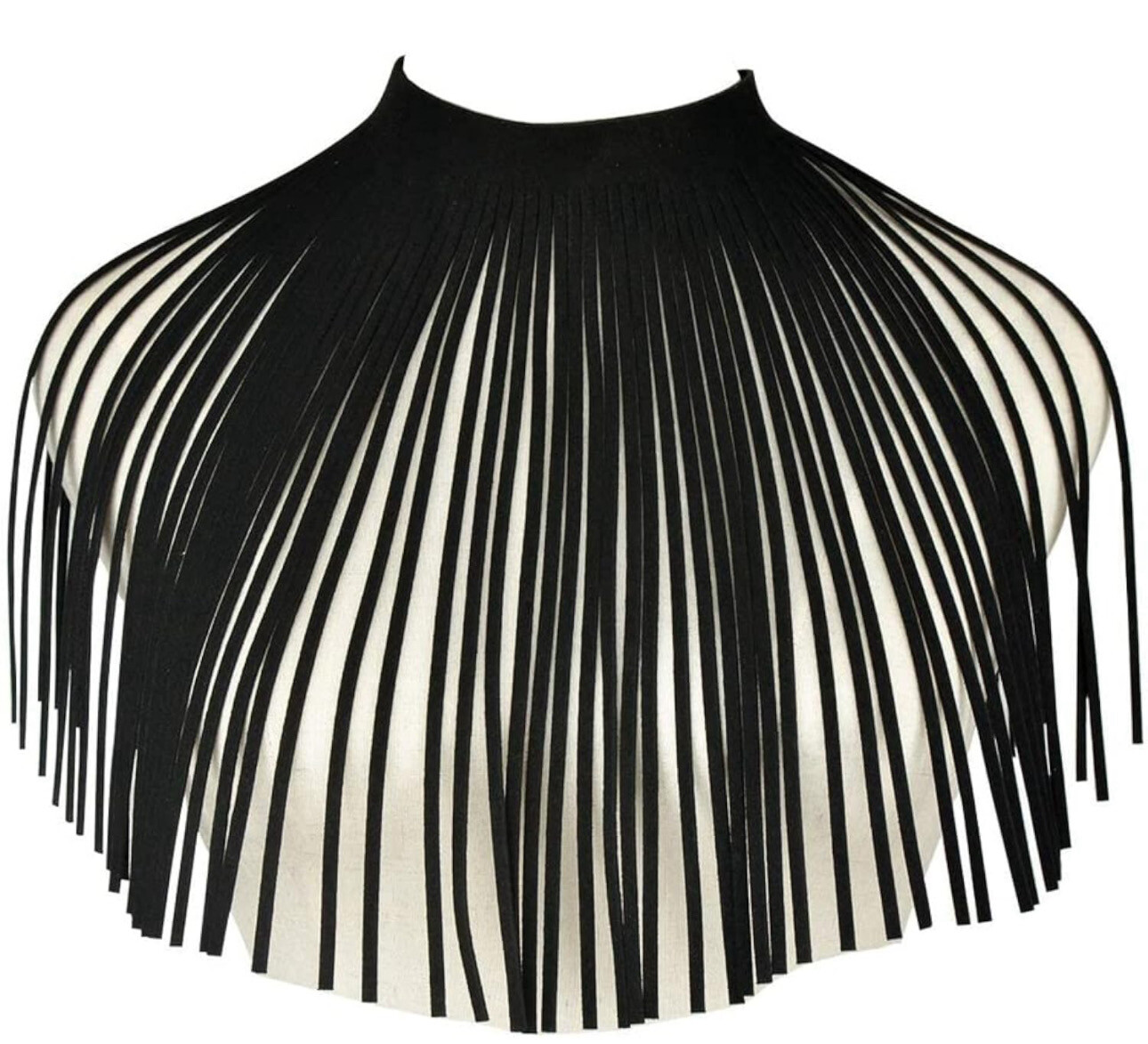 Leather Fringe Choker
