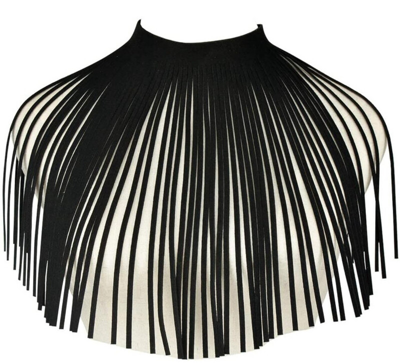 Leather Fringe Choker