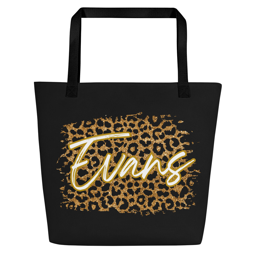 Leopards All-Over Print Large Tote Bag