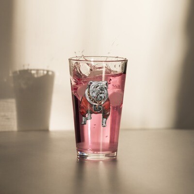 Bulldog Shaker pint glass