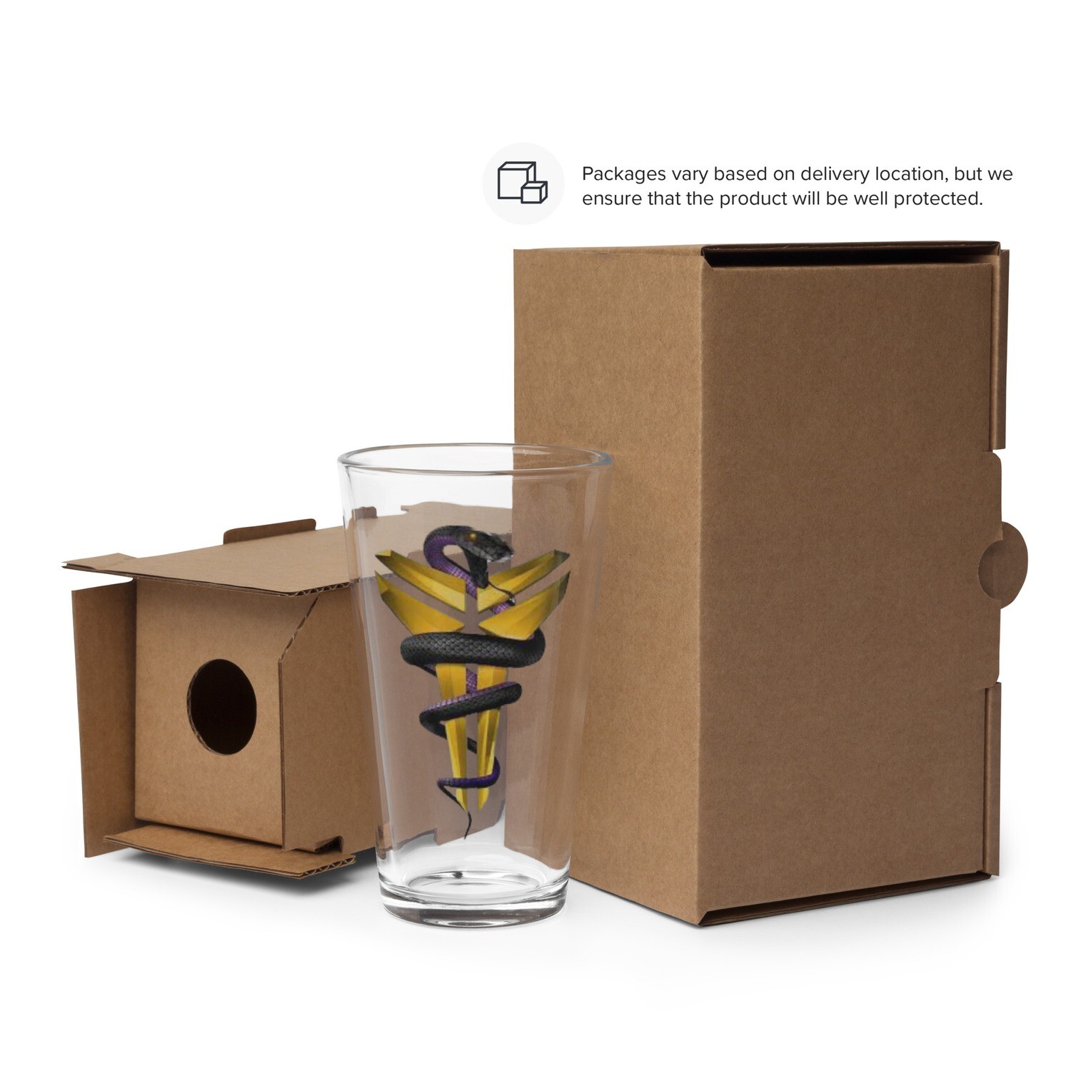 Black Mamba Shaker pint glass
