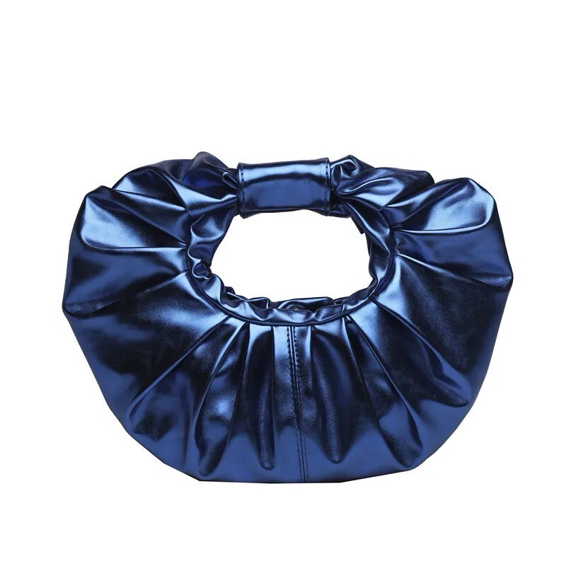 Metallic Blue Handbag