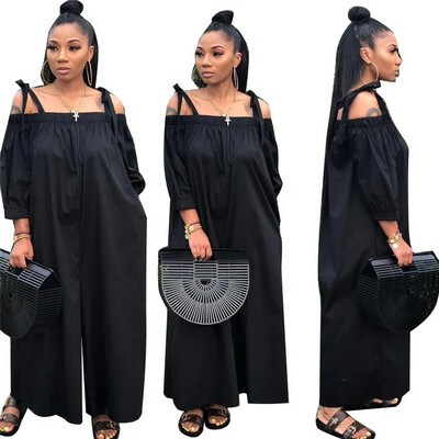 Off the Shoulder Wide Leg Jumpsuit