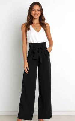 Black Wide Leg Trouser