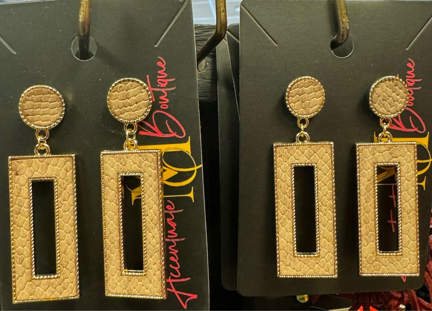 Snake Skin Pattern Danglers