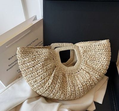 Sandy Beach Straw Handbag