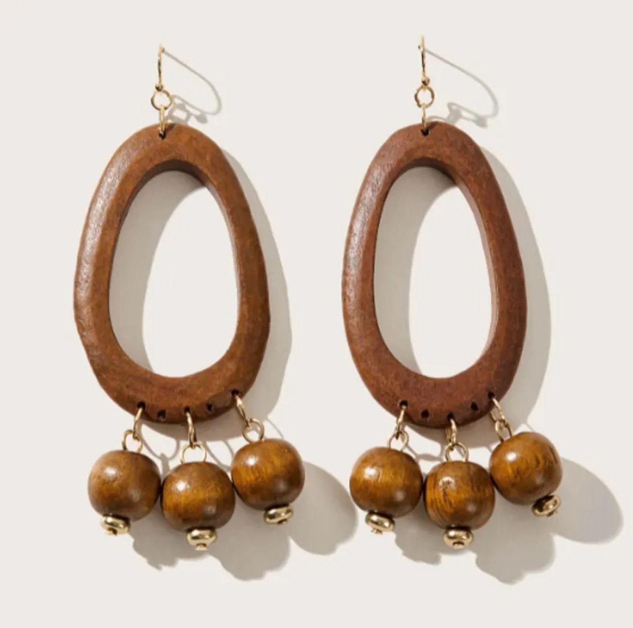 Wooden Bead Earrings