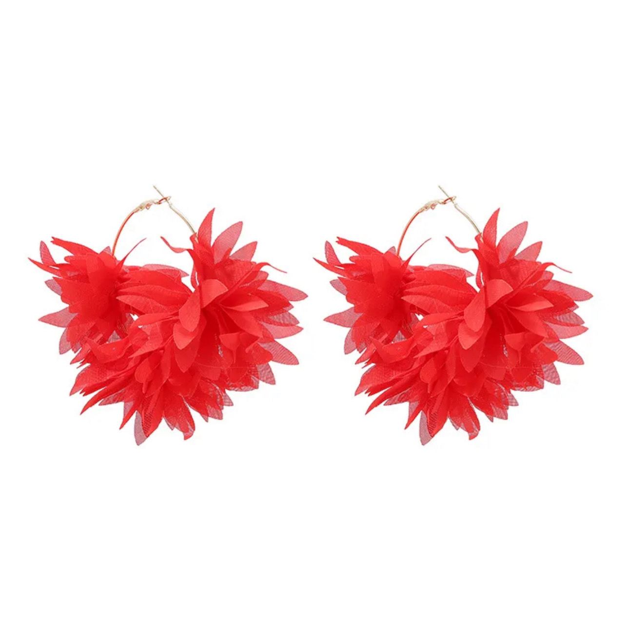 Red Chiffon Petals