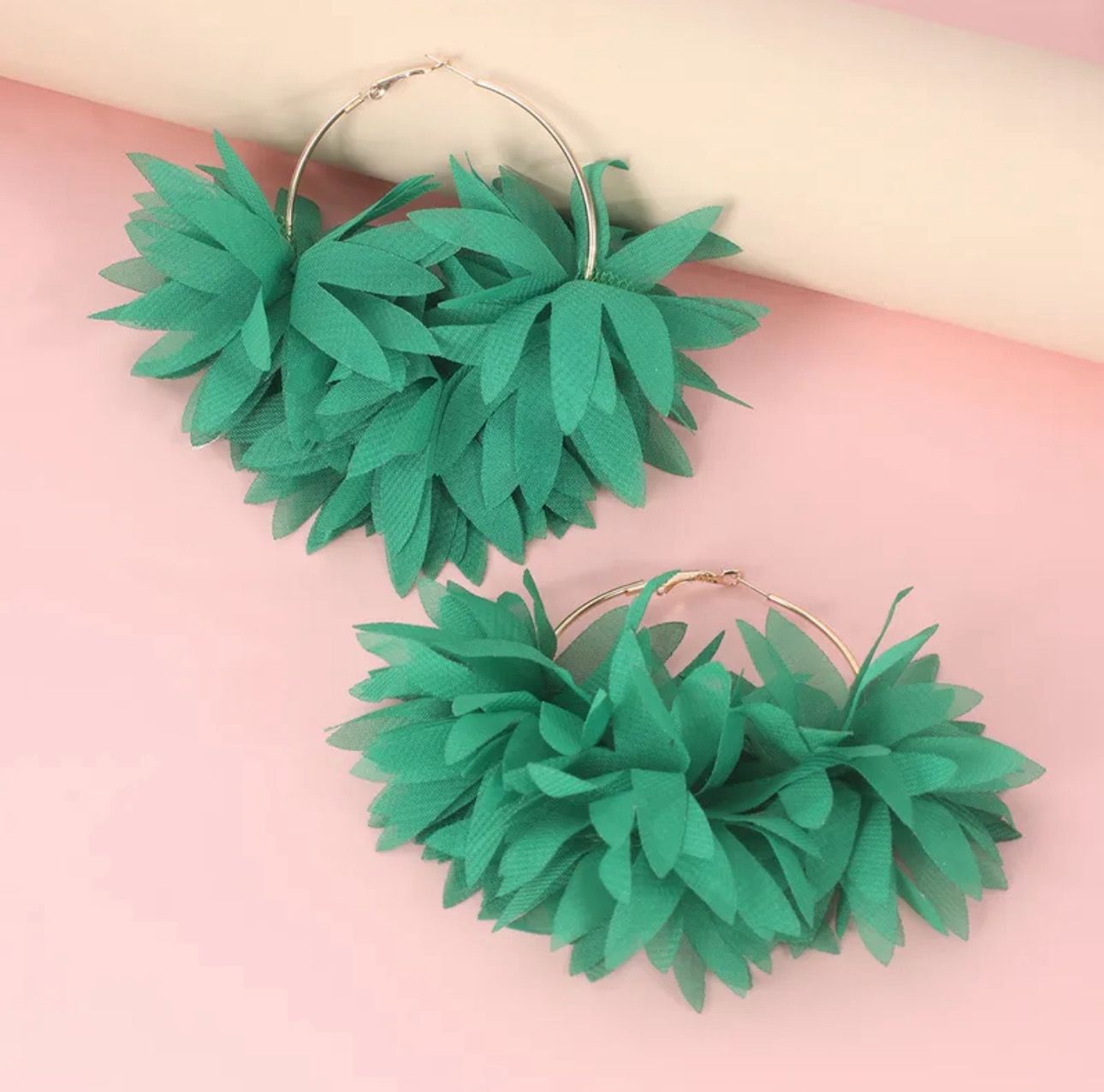 Green Chiffon Petals