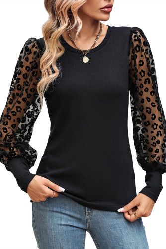 Leopard Sleeve Top