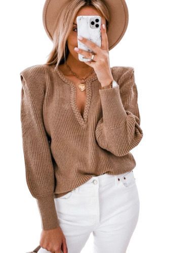 Knitted to Perfection Taupe Sweater