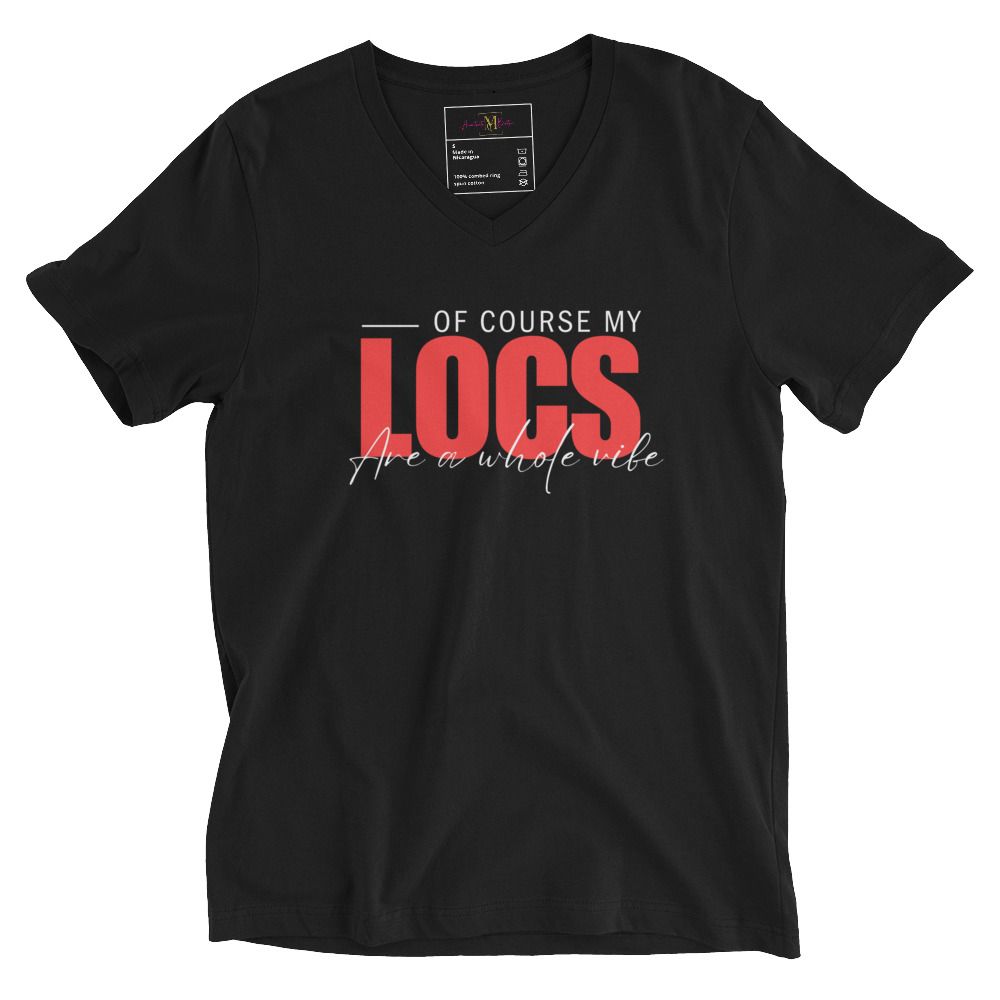 LOCS Unisex Short Sleeve V-Neck T-Shirt