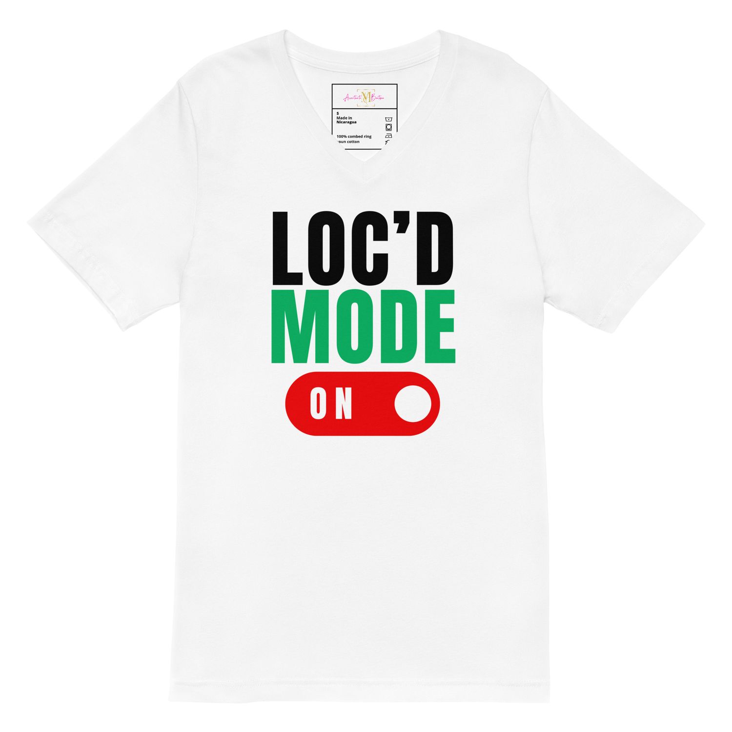 LOC&#39;D MODE Unisex Short Sleeve V-Neck T-Shirt