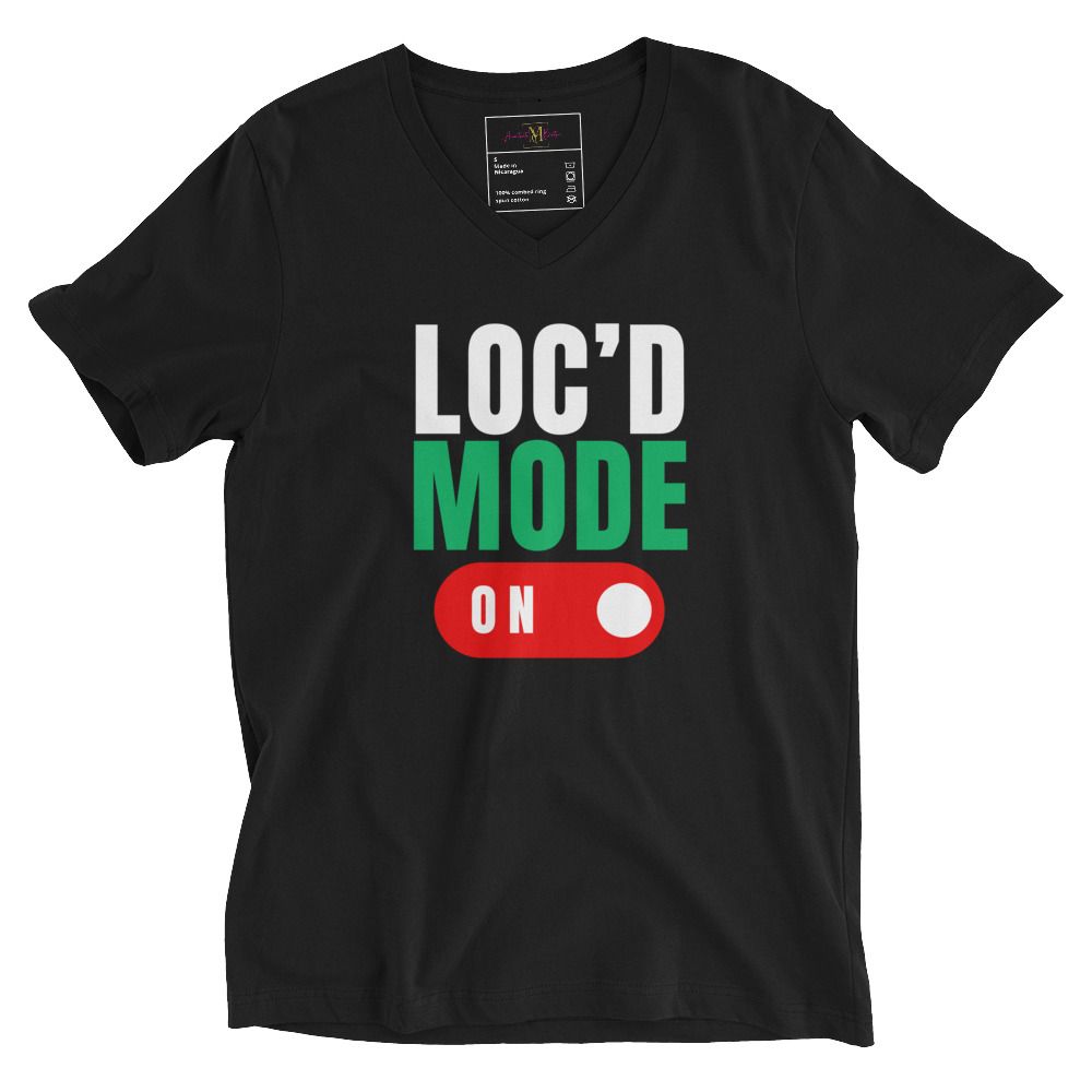 Loc’d mode Unisex Short Sleeve V-Neck T-Shirt