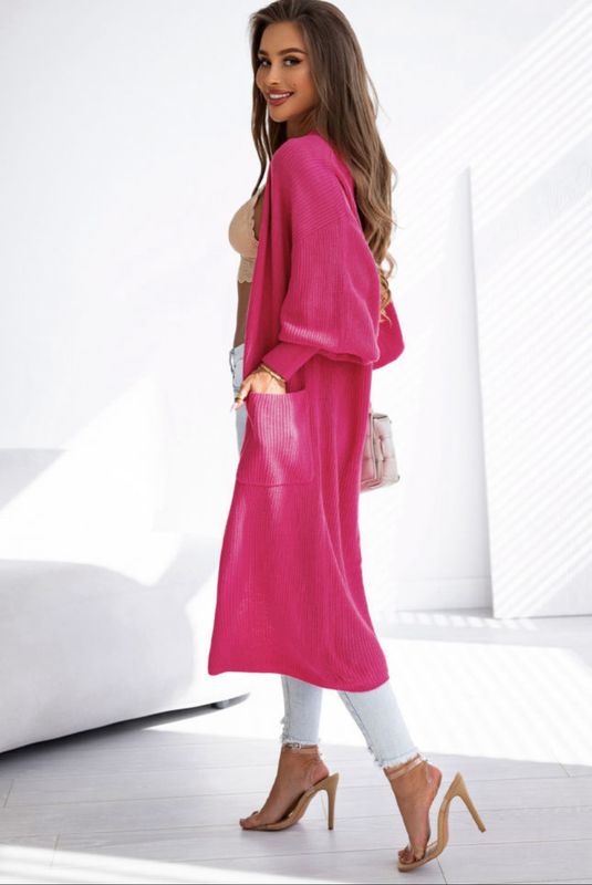 Rose Pink Oversized Cardigan