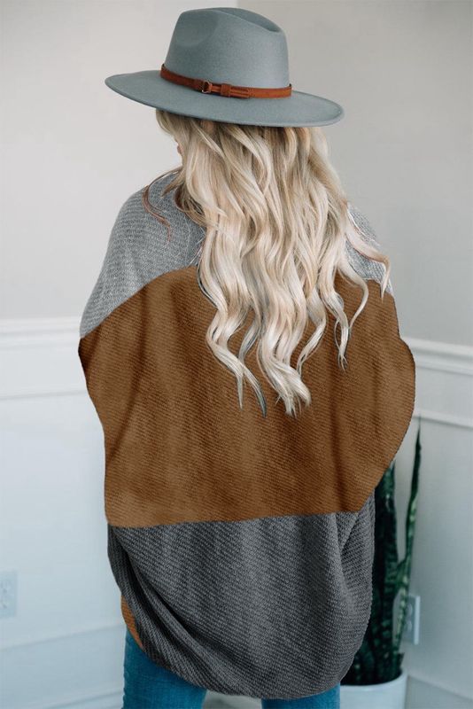 Colorblock Drape Cardigan(one size)