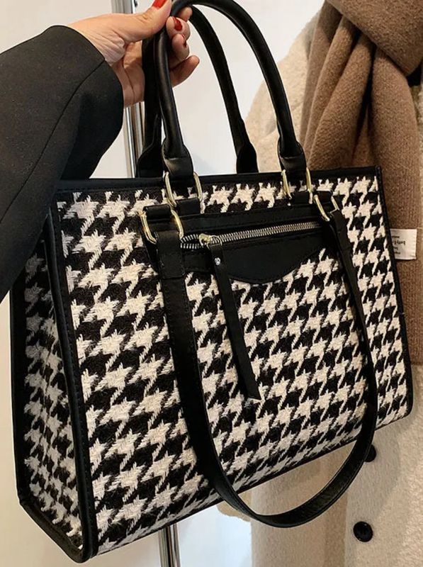 Houndstooth Tote