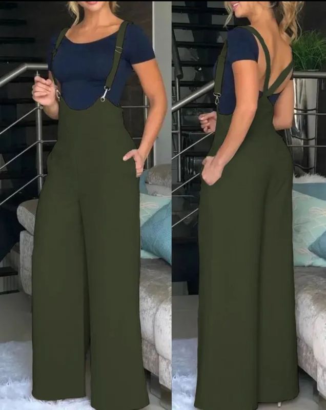 Green Wide legged Jumpsuit