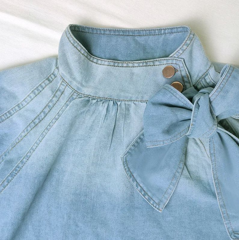 Accentuate Me Denim Puff Sleeve Top
