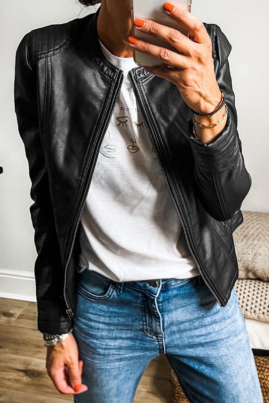 Black Vegan Leather Jacket