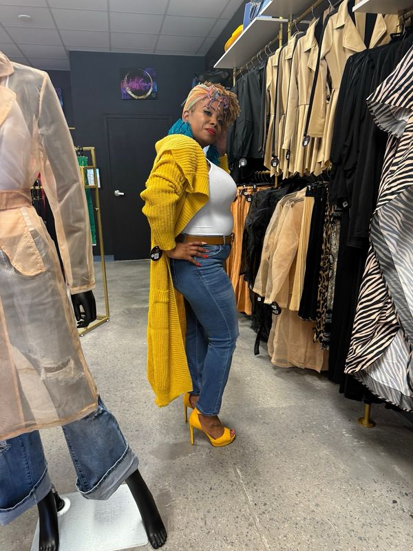 Golden Leaves Oversized Cardigan