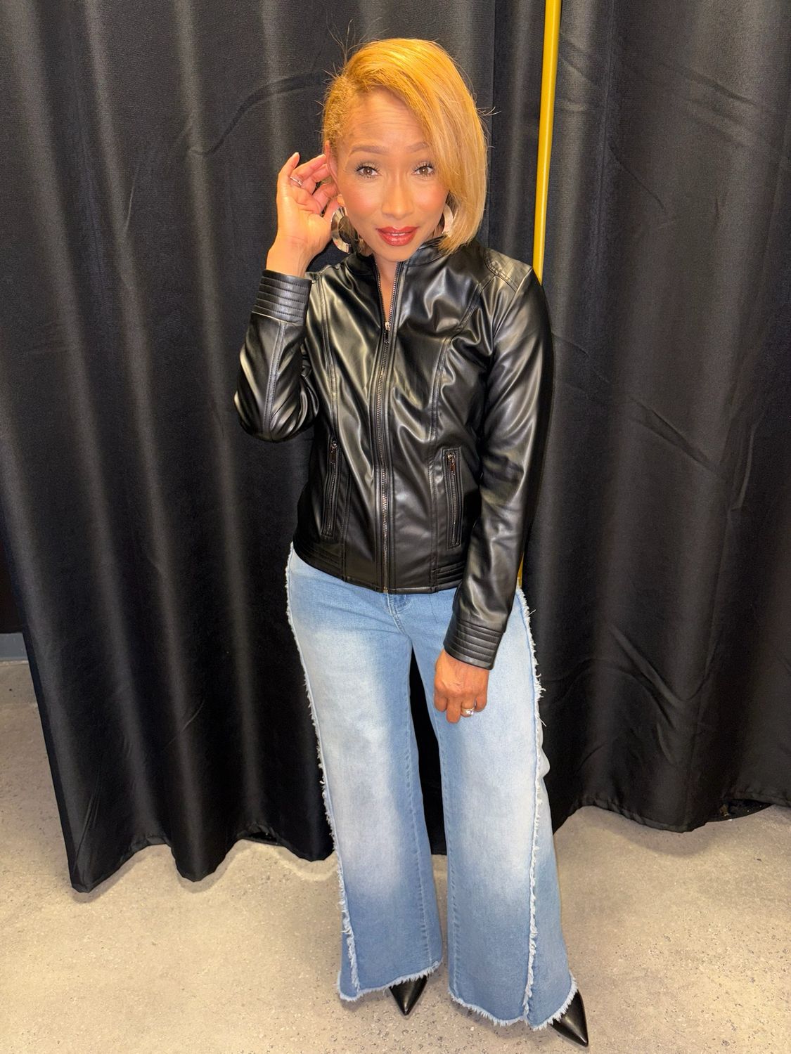 Black Vegan Leather Jacket